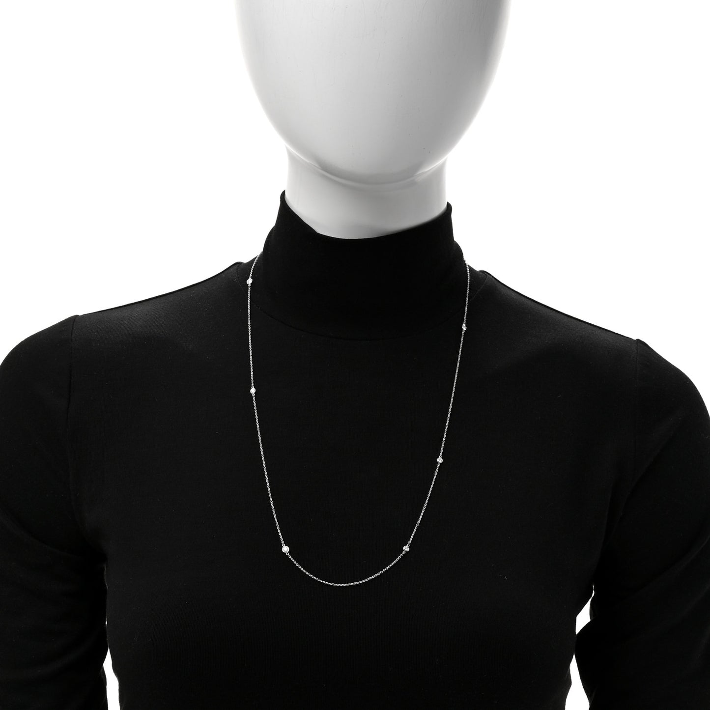 Platinum Diamond Elsa Peretti .51ctw Diamonds by the Yard Sprinkle Necklace
