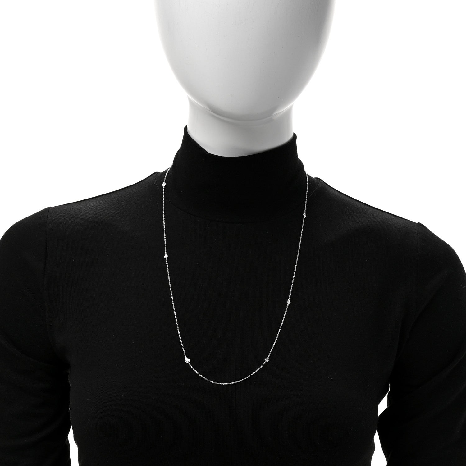 Tiffany Platinum Diamond Elsa Peretti .51ctw Diamonds by the Yard Sprinkle Necklace 2 of 6