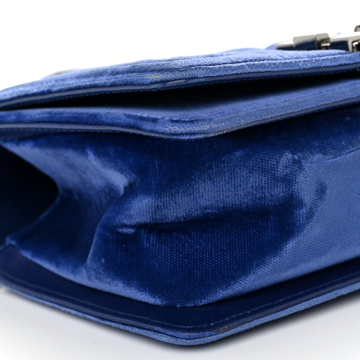 Chanel Velvet Quilted Small Boy Flap Blue 9 of 10