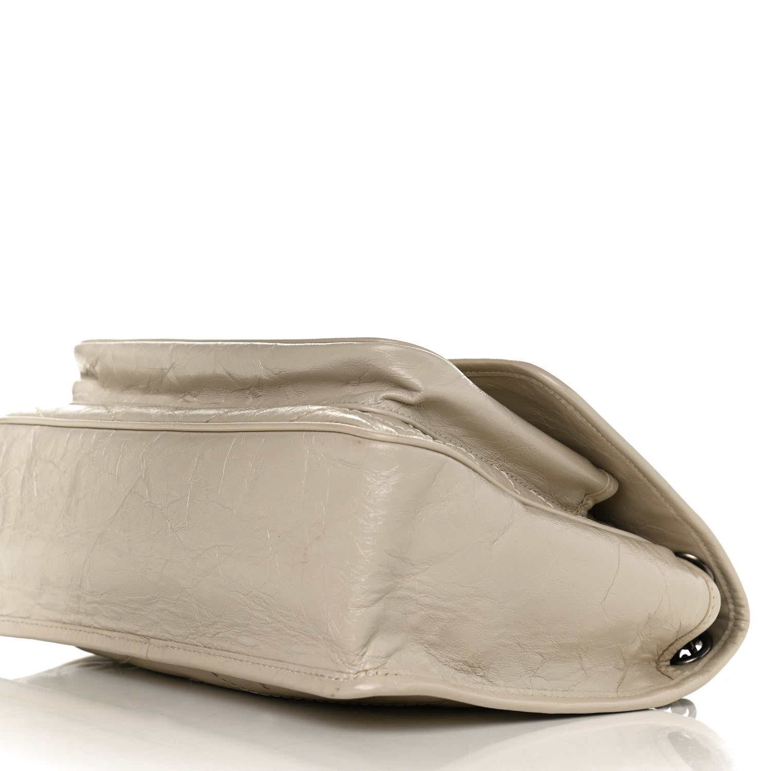 Saint Laurent Crinkled Calfskin Matelasse Monogram Medium Niki Chain Satchel Ivory 10 of 12