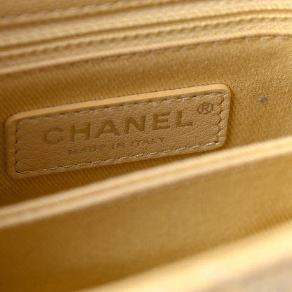 Chanel Caviar Quilted Incognito Extra Mini Coco Handle Flap Light Yellow 6 of 9