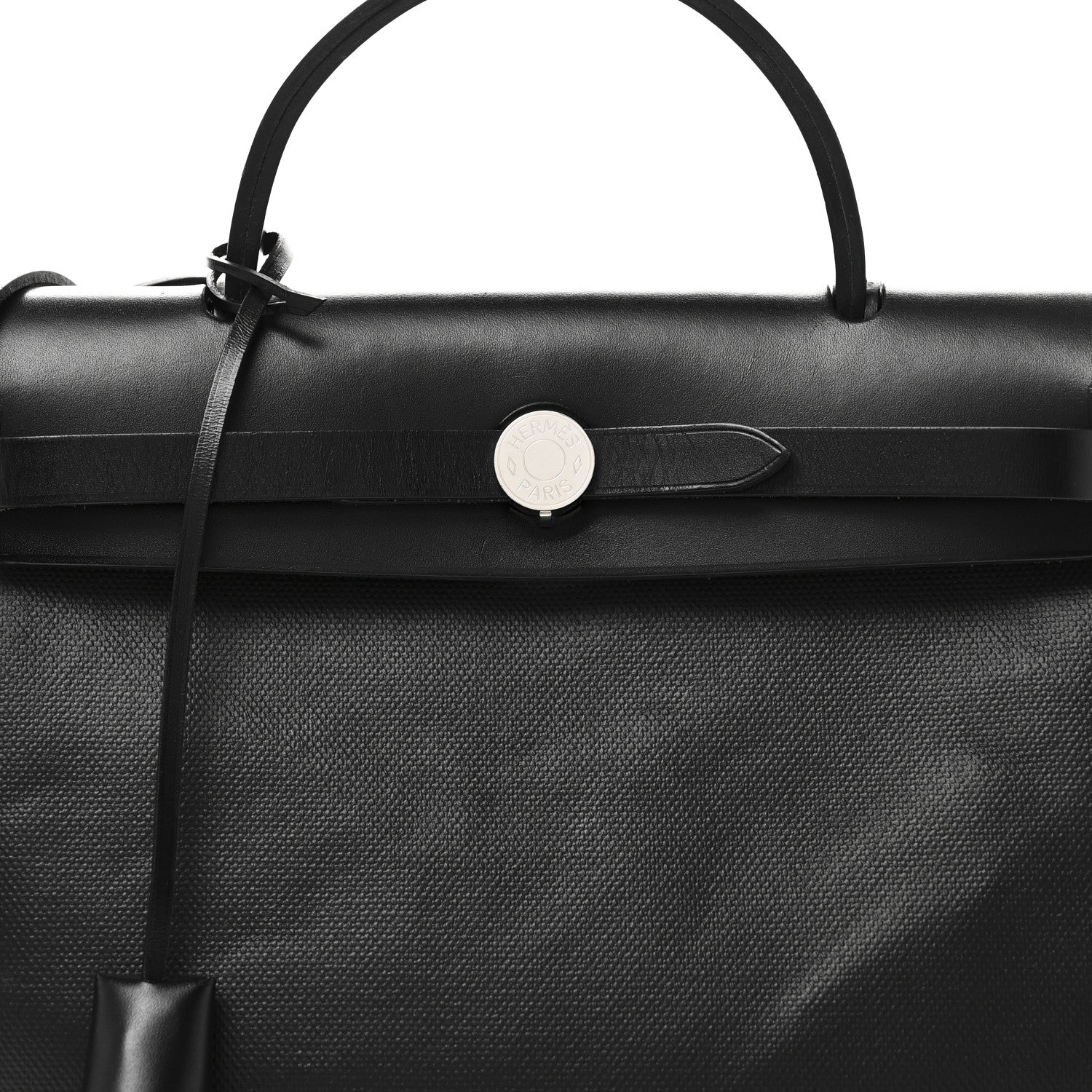 Hermes Toile H Berline Vache Hunter Herbag Zip PM 31 Black Ecru 9 of 11