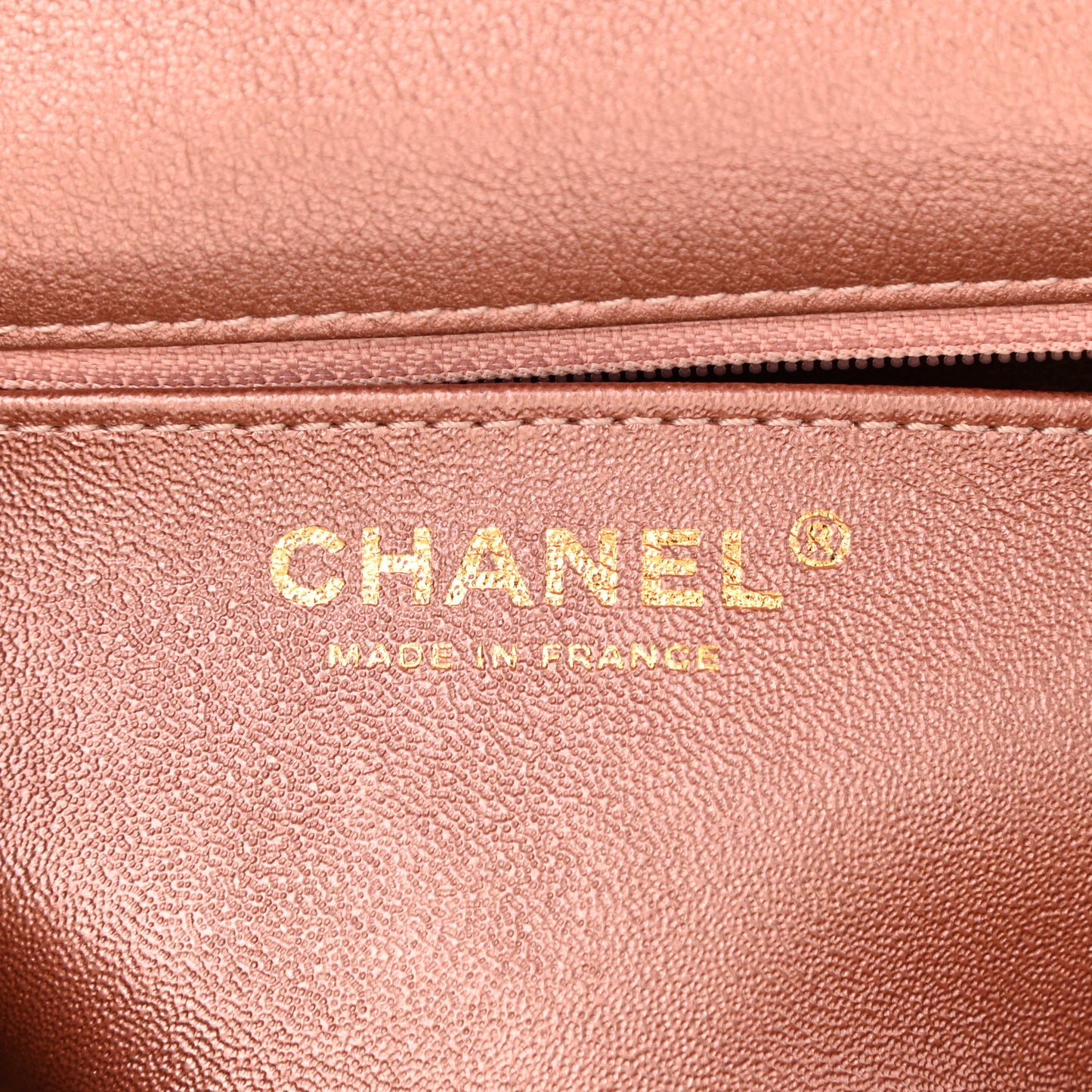 Metallic Grained Calfskin Quilted 2.55 Reissue Mini Flap Copper Pink