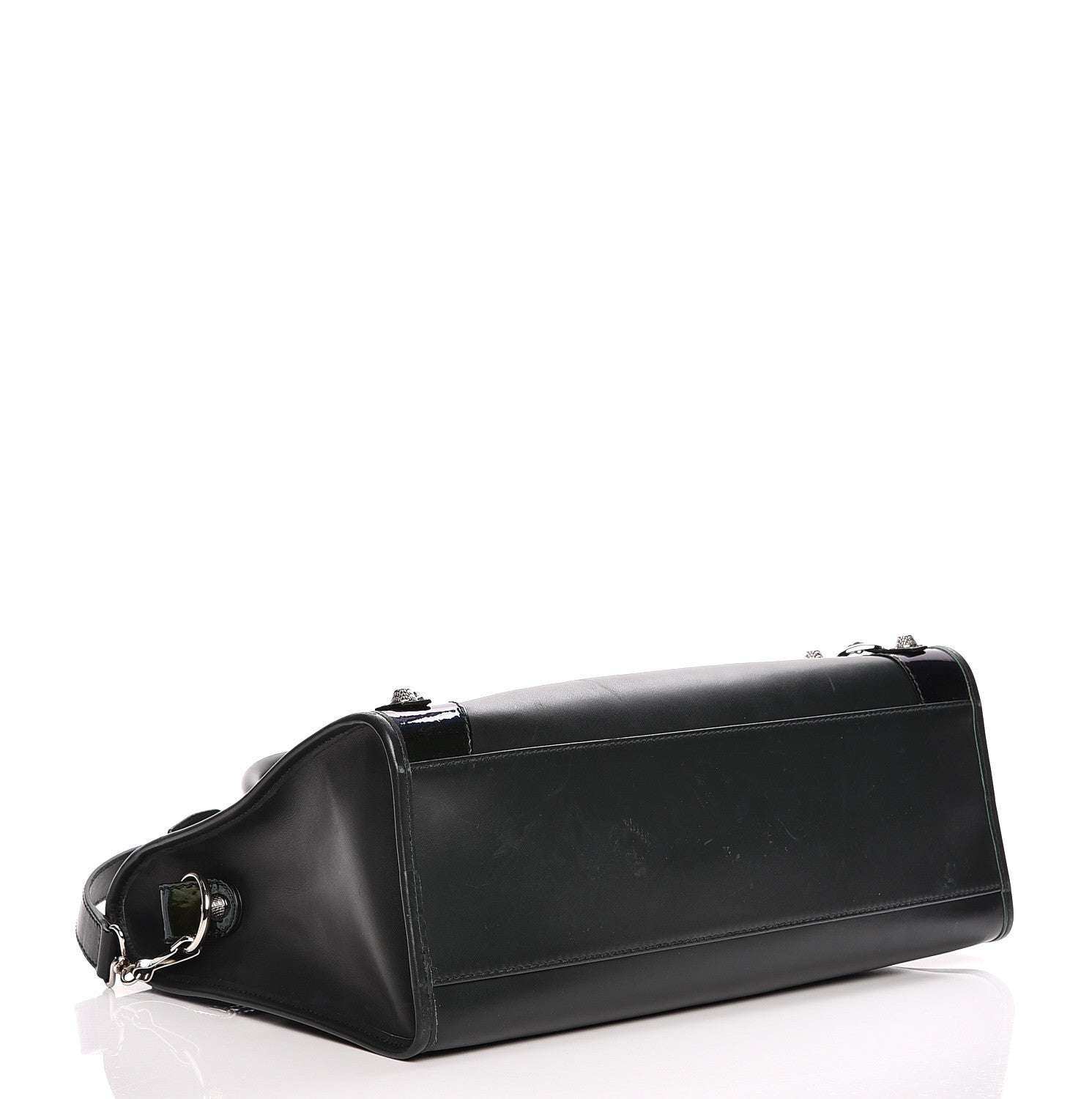 Balenciaga Smooth Calfskin Metallic Patent Giant 12 Silver Hardware City Vert Poker Fonce 5 of 13