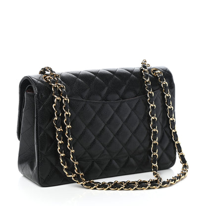 Chanel Caviar Quilted Jumbo Double Flap Black 3 of 9