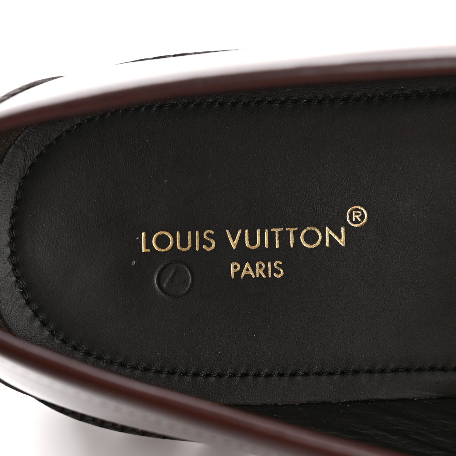 Louis Vuitton Damier Calfskin Embossed Mens Major Loafers 10 Brown 8 of 9