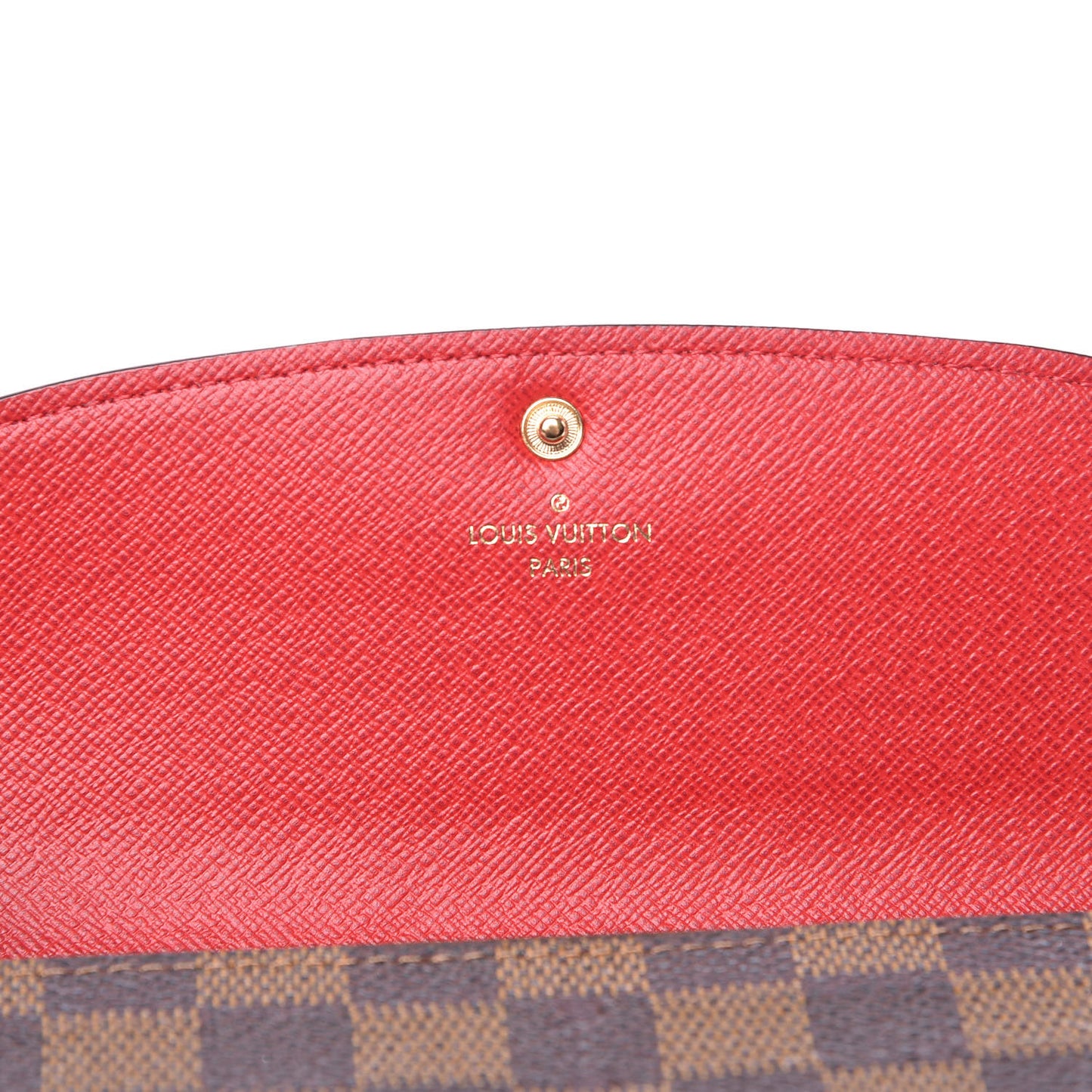 Damier Ebene Emilie Wallet Red