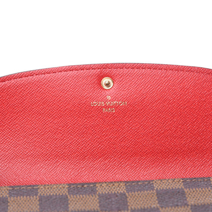 Louis Vuitton Damier Ebene Emilie Wallet Red 6 of 8