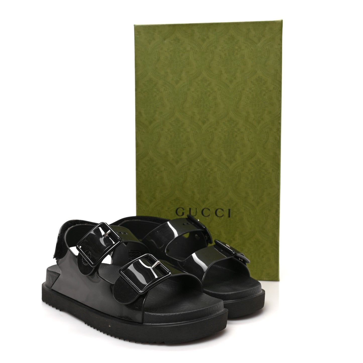 Rubber Mini Double G Womens Dad Sandals 36 Black