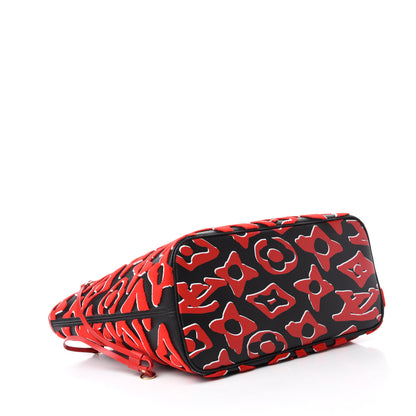 Louis Vuitton X UF Tufted Monogram Neverfull MM Black Red 4 of 11