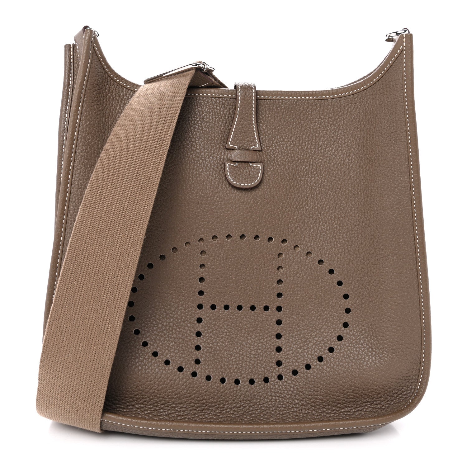 Hermes Taurillon Clemence Evelyne III PM Etoupe 1 of 11
