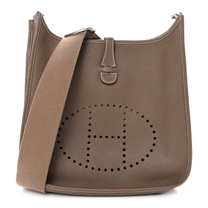 Hermes Taurillon Clemence Evelyne III PM Etoupe 1 of 11