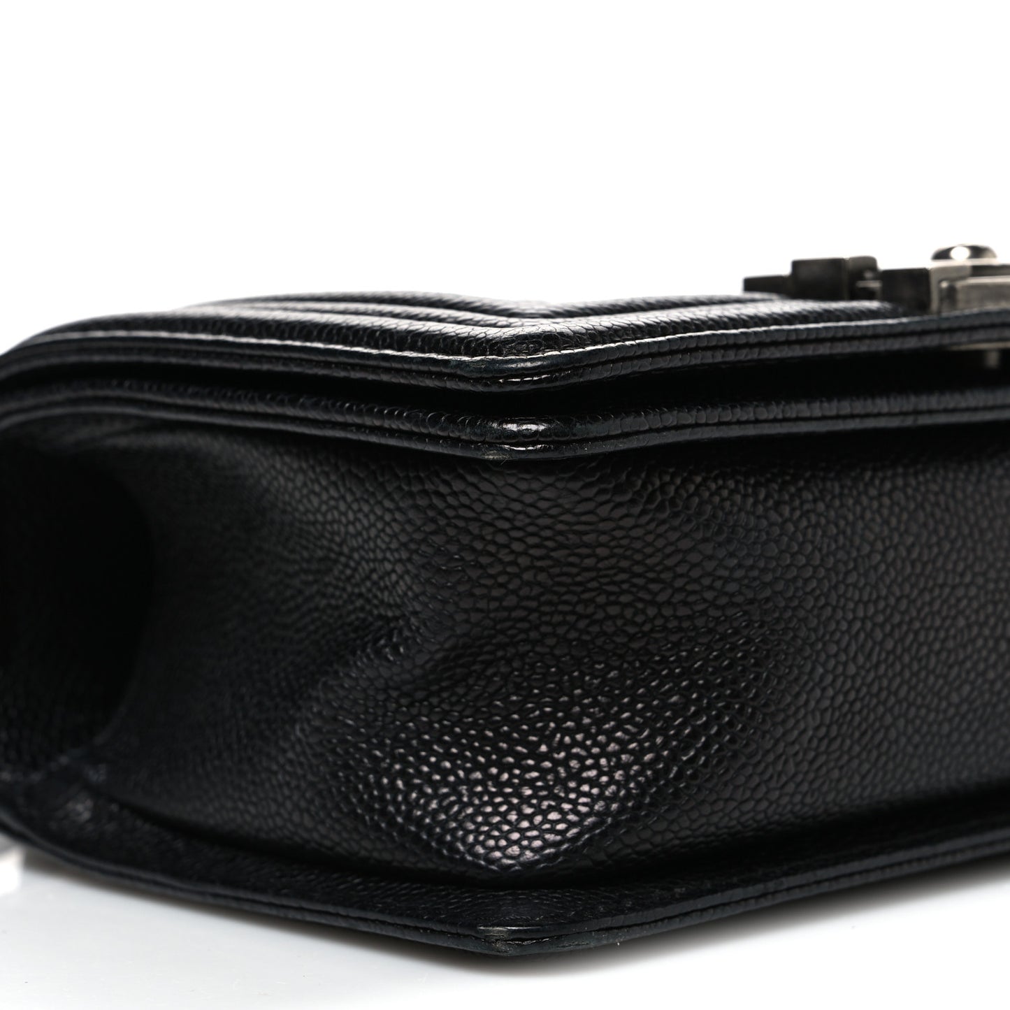 Caviar Quilted Small Boy Flap Black