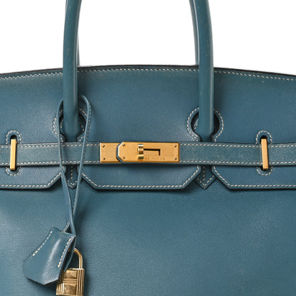 Hermes Gulliver Birkin 35 Blue Jean 8 of 14