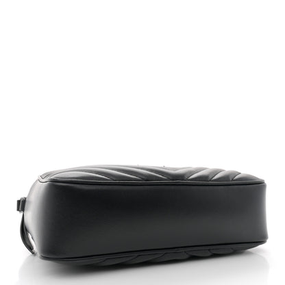 Saint Laurent Calfskin Matelasse Monogram Monochrome Lou Camera Bag Black 4 of 11