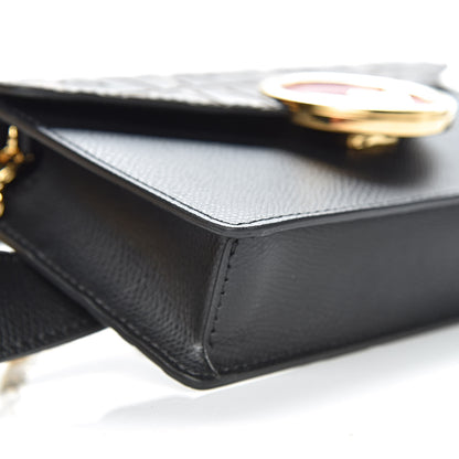 Fendi Vitello Cruise F is Fendi Bi-Color FF 1974 Embossed Envelope Belt Bag Maya Black 8 of 11