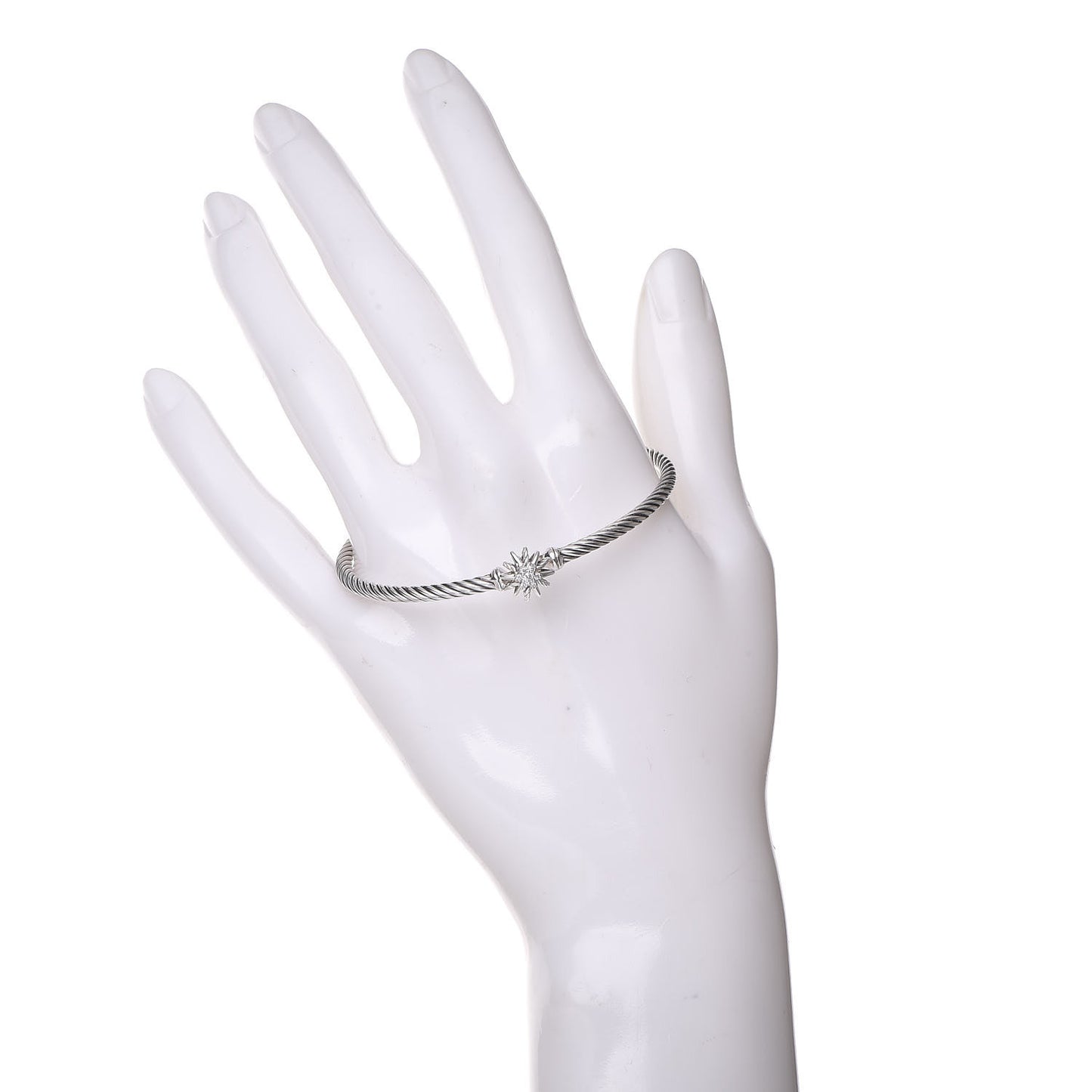 Sterling Silver Diamond Starburst Bracelet