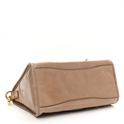 Miu Miu Vitello Shine Zip Tote Cammeo 4 of 10