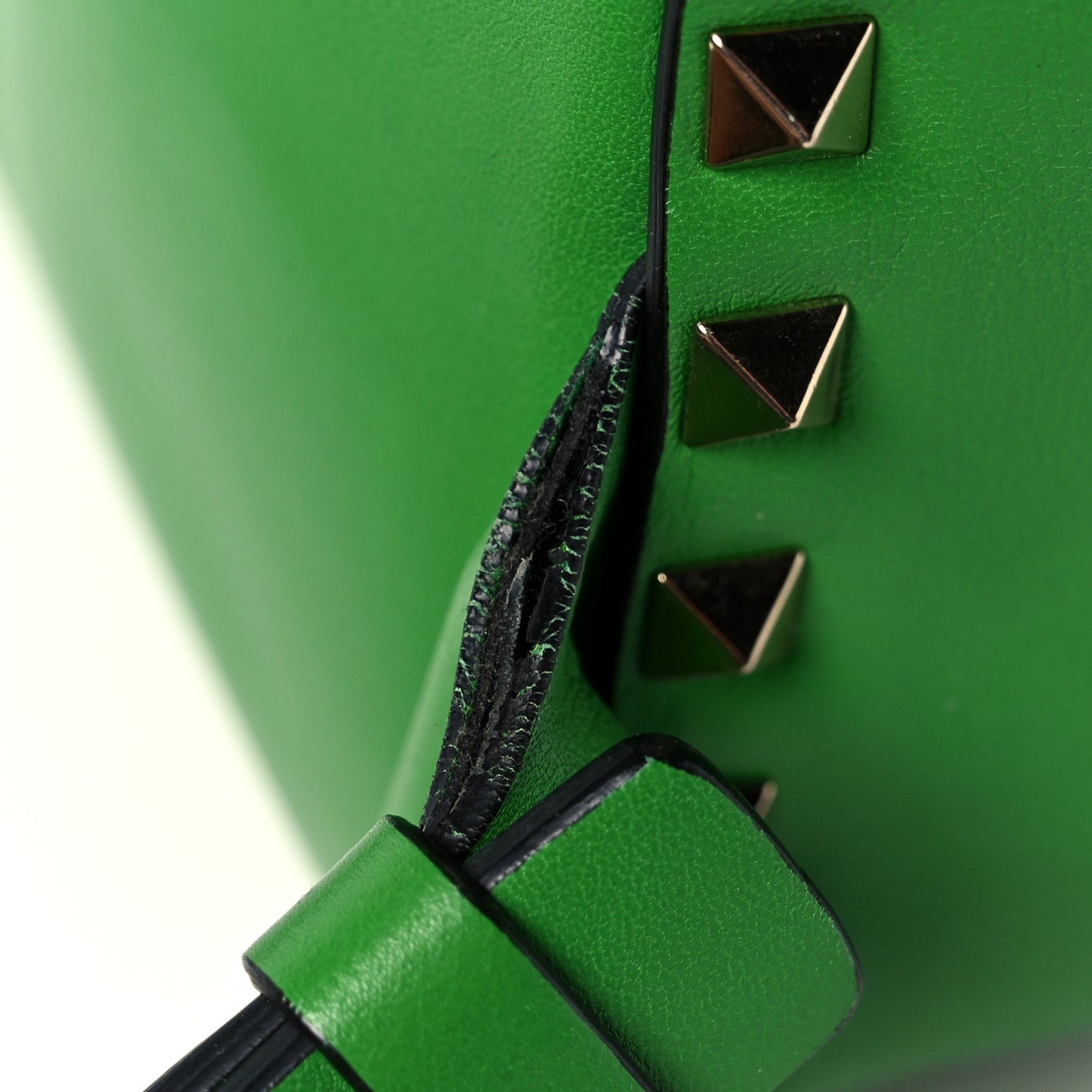 Calfskin Medium Rockstud All Over Backpack Green
