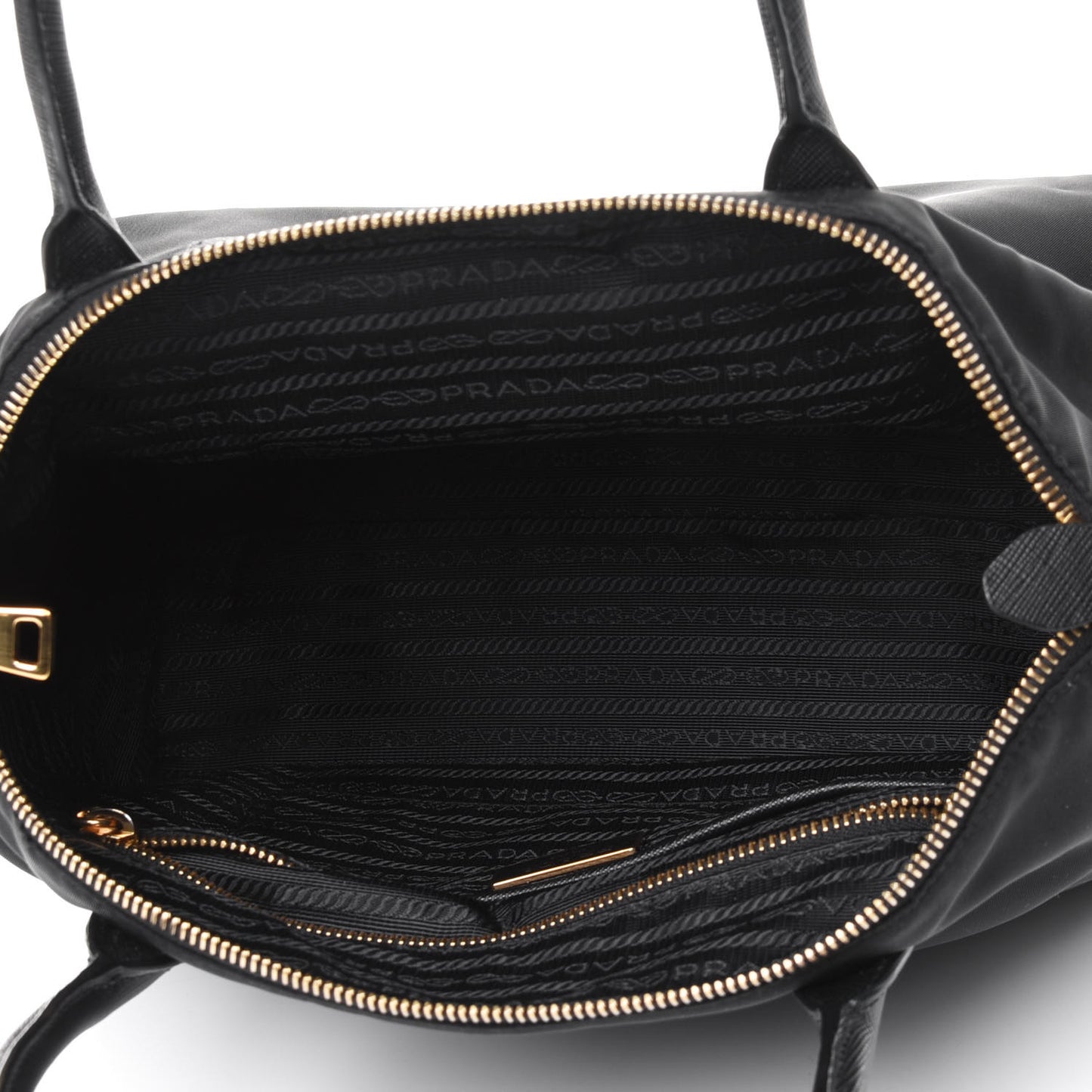 Tessuto Nylon Saffiano Tote Black