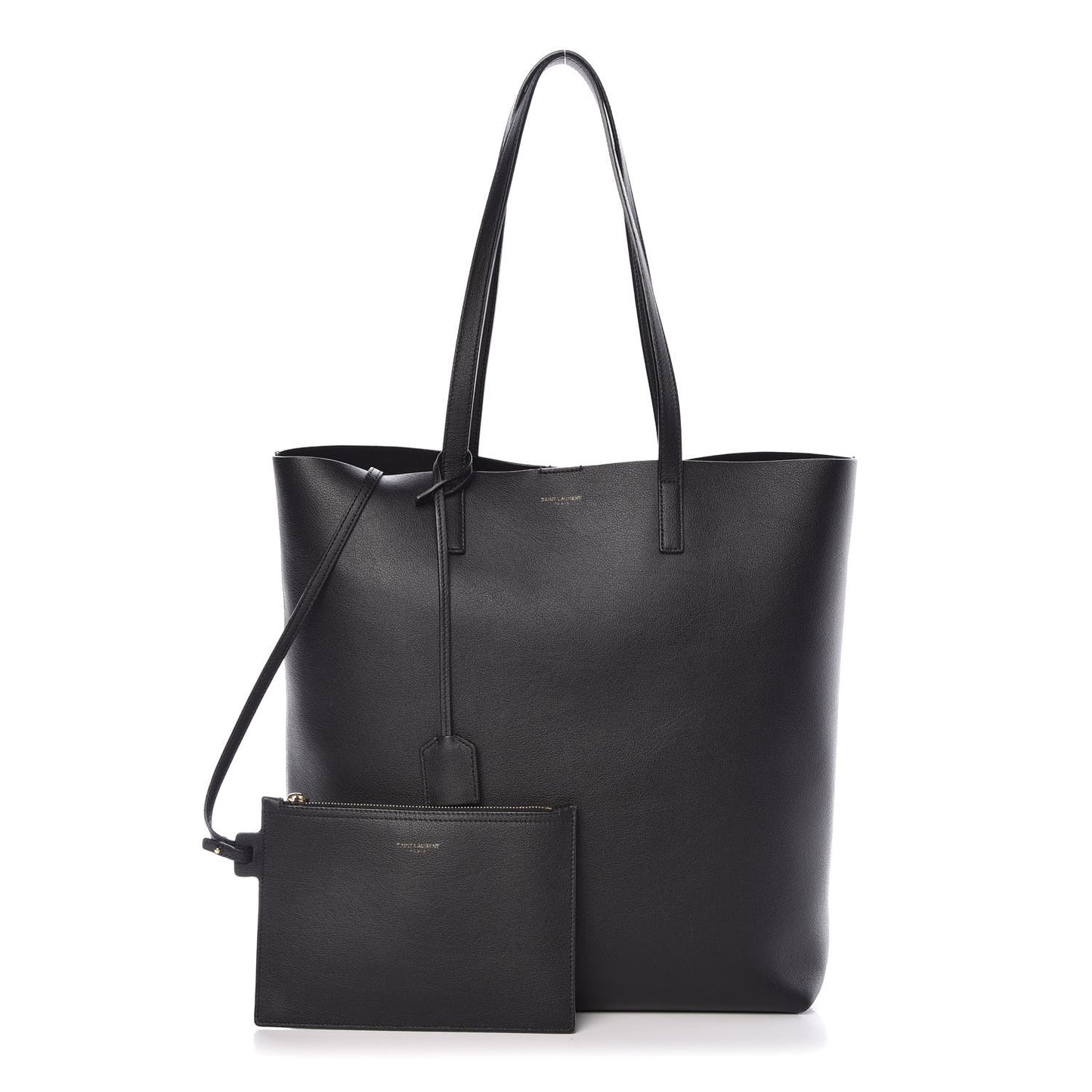 Calfskin Medium Shopping Tote Black
