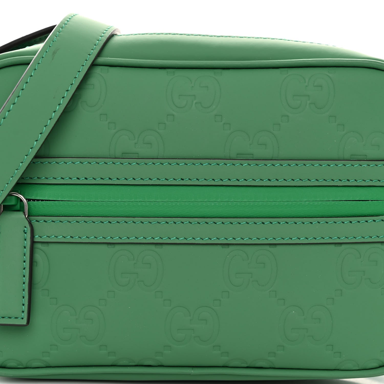 Gucci Rubber Effect Monogram GG Crossbody Bag New Shamrock 7 of 9
