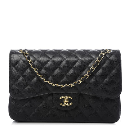 Chanel Caviar Quilted Jumbo Double Flap Black 1 of 10