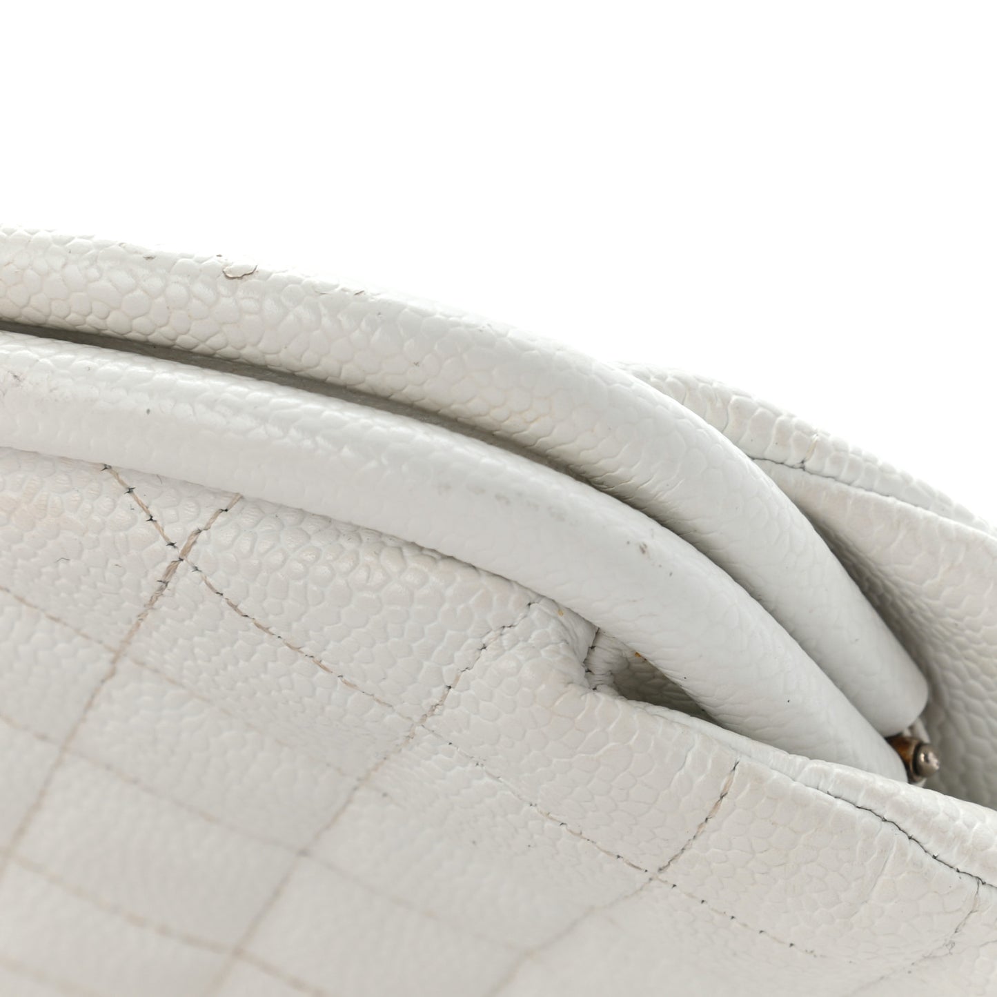 Caviar Quilted Timeless Clutch White