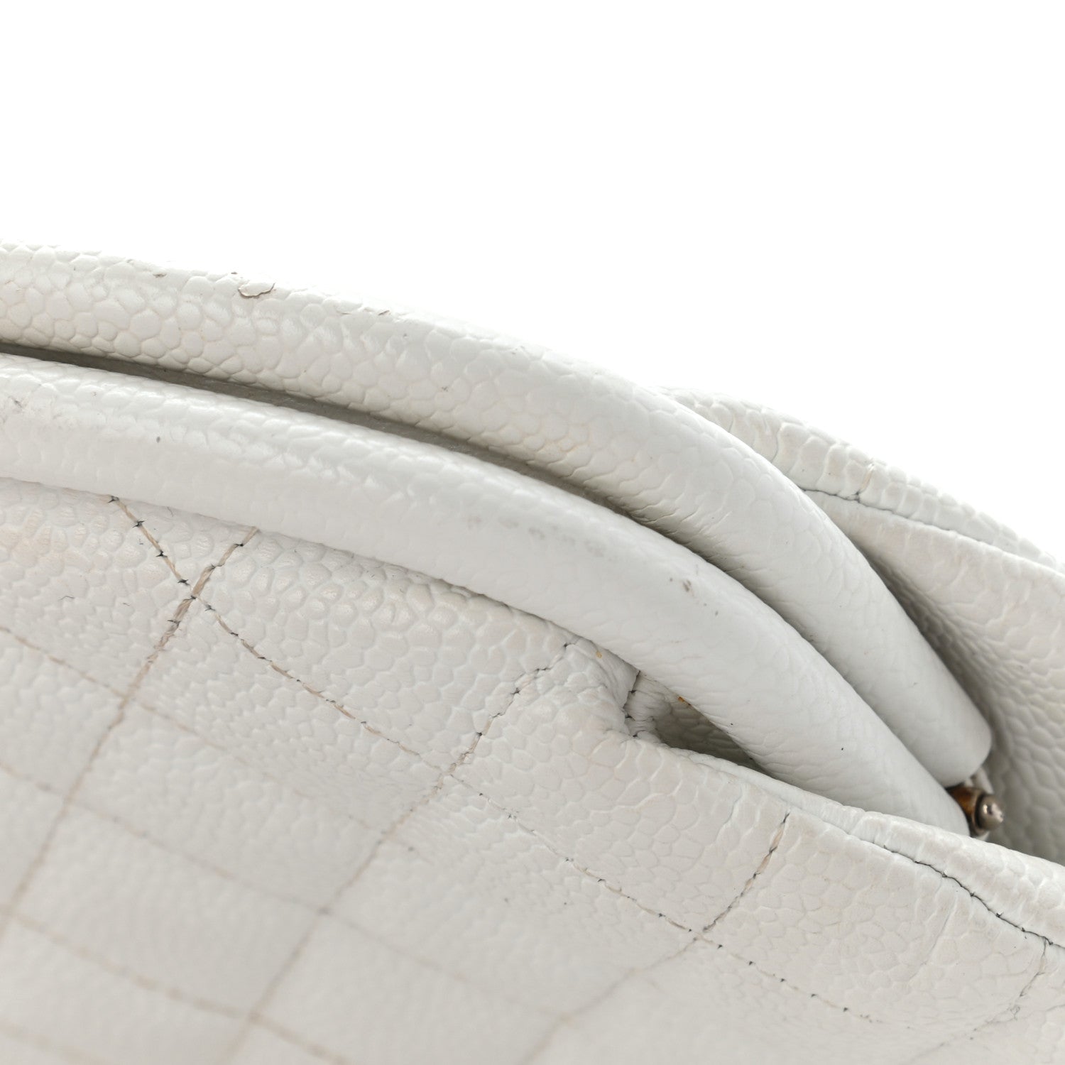 Chanel Caviar Quilted Timeless Clutch White 14 of 16
