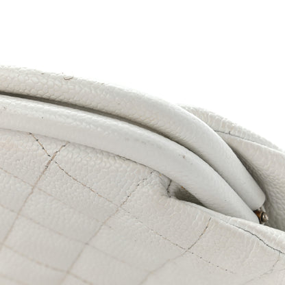 Chanel Caviar Quilted Timeless Clutch White 14 of 16
