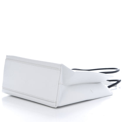 Balenciaga Squared Calfskin Logo North South Shopper Tote XXS White 7 of 12