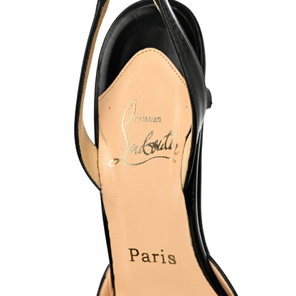 Christian Louboutin Kid Sharka 45 Slingback Pumps 38.5 Black 6 of 9