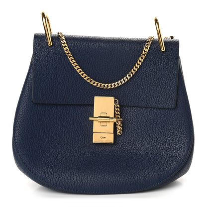 Chloe Grained Lambskin Drew Shoulder Bag Royal Navy 1 of 8