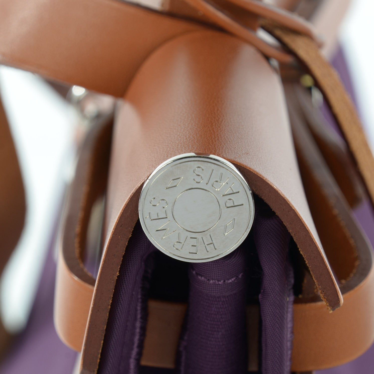 Hermes Vache Hunter Toile Herbag Zip 31 PM Fauve Cassis 12 of 18