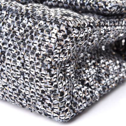 Chanel Tweed Quilted 2.55 Reissue Mini Flap Silver Black Gold 13 of 14