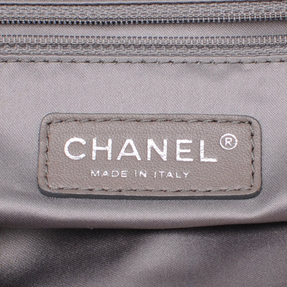 Chanel Vinyl Mohair Trimmed CC Bonbons Tote Silver 6 of 7