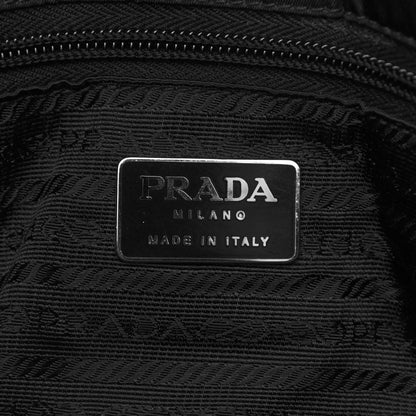 Prada Nylon Tessuto Acciaio Chain Shoulder Bag Black 6 of 10