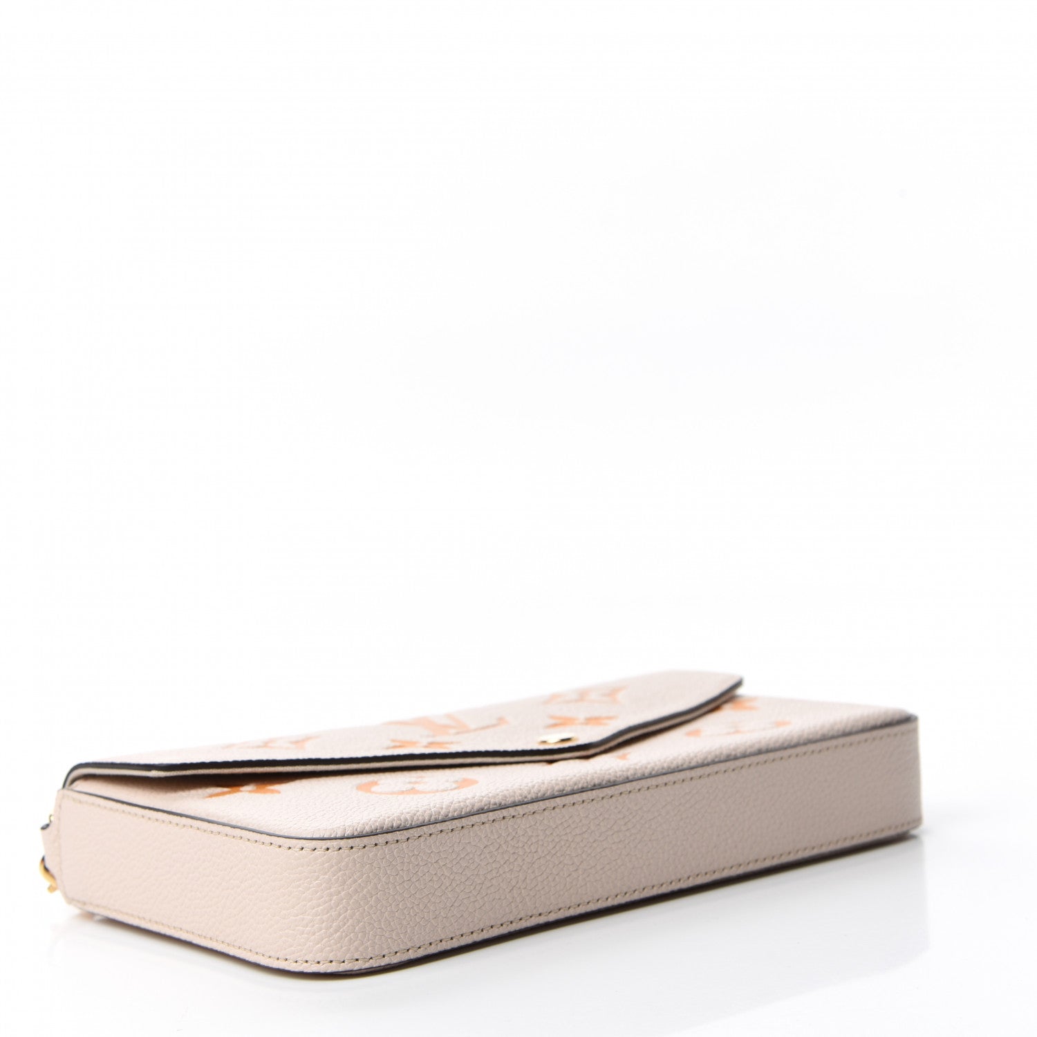Louis Vuitton Empreinte Monogram Giant By The Pool Felicie Pochette Chain Wallet Cream Saffron 4 of 10