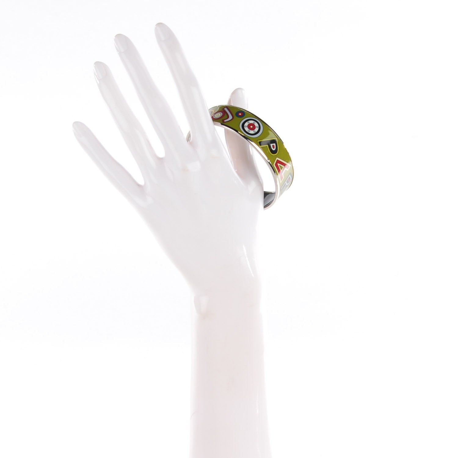 Hermes Enamel Printed Tohu Bohu Wide Bracelet 70 2 of 5