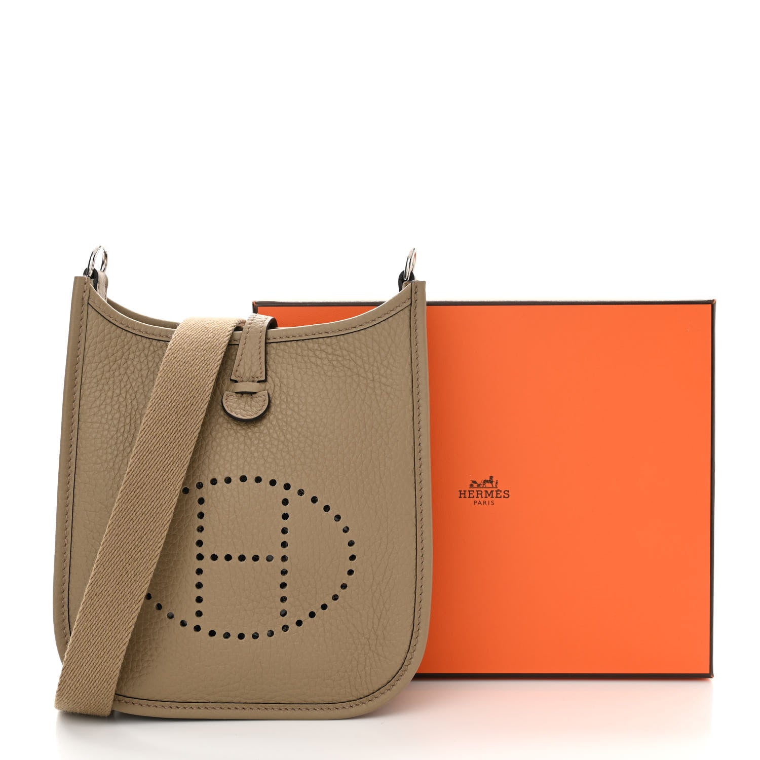 Hermes Taurillon Clemence Evelyne TPM Beige Marfa 11 of 11