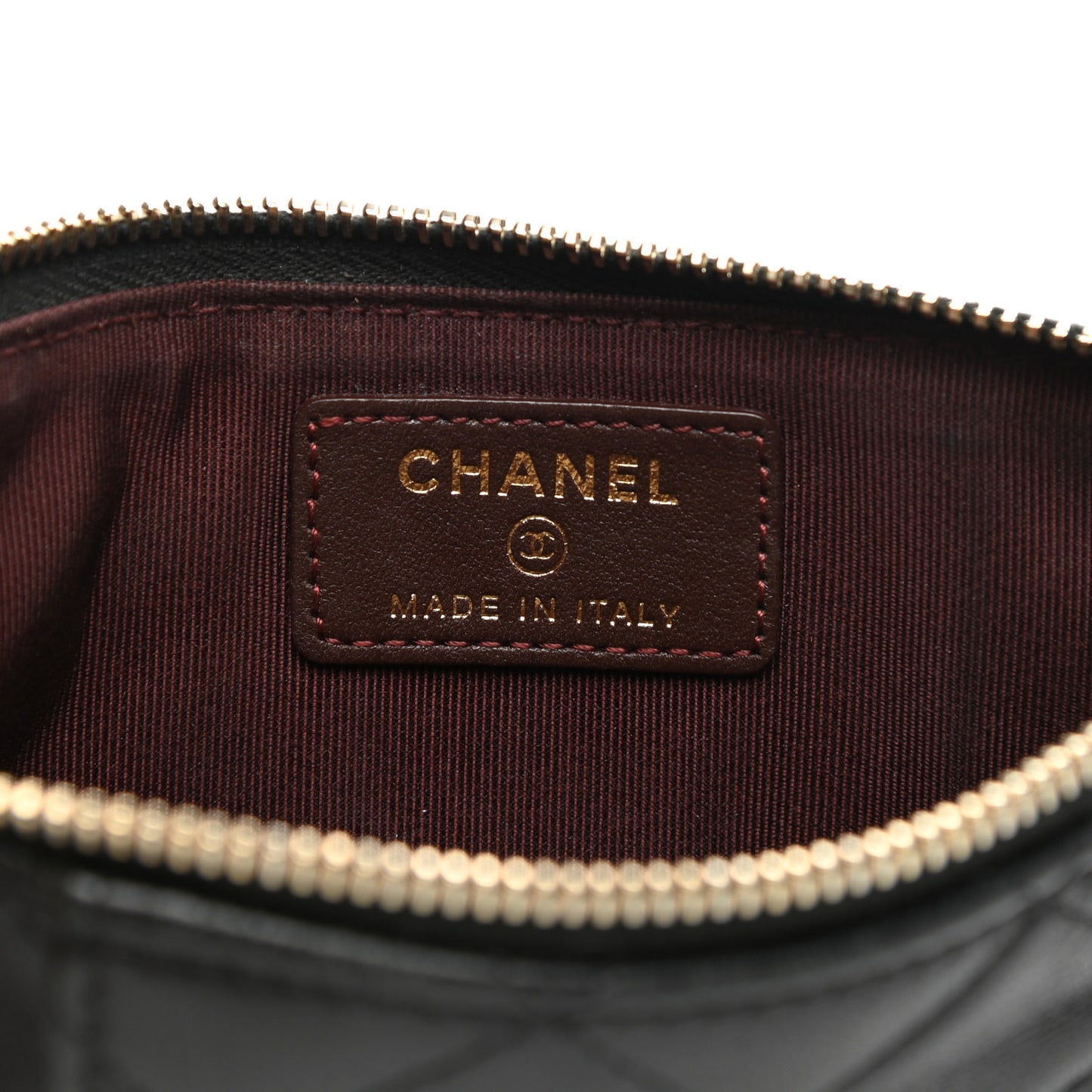 Lambskin Quilted Classic Flat Wallet Pouch Black