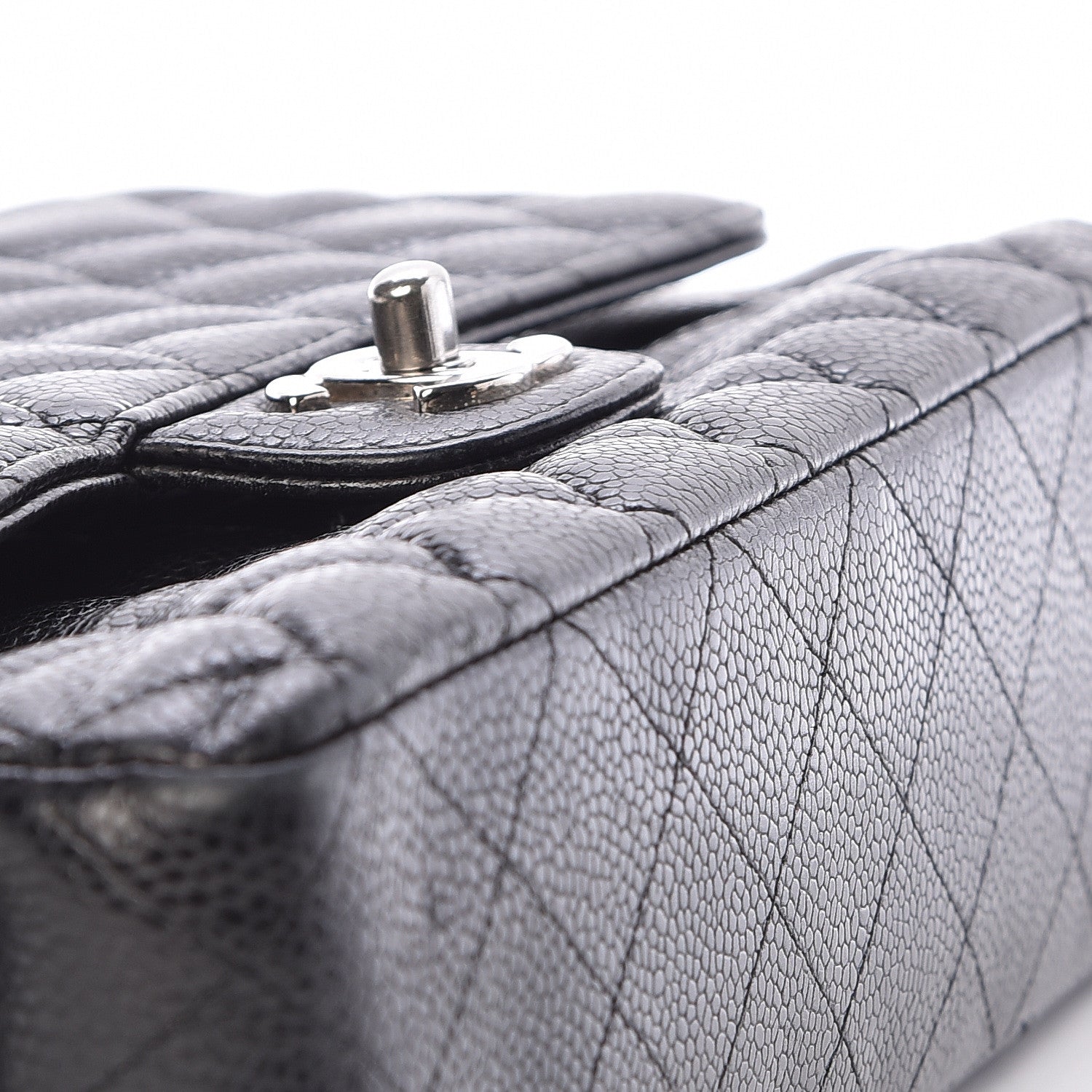 Chanel Caviar Quilted Medium Double Flap Black 15 of 17