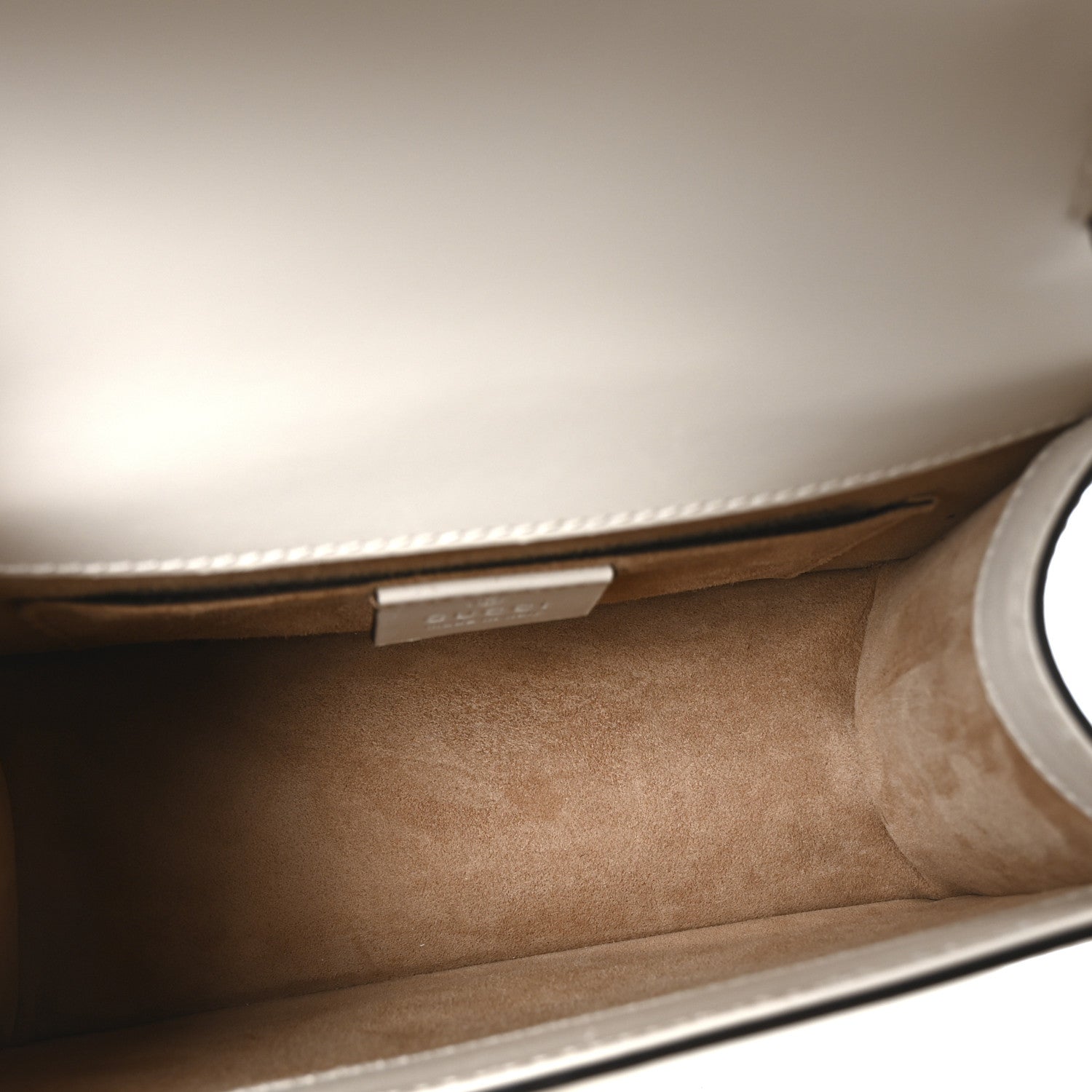 Gucci Calfskin Mini Sylvie Top Handle Bag White 5 of 10