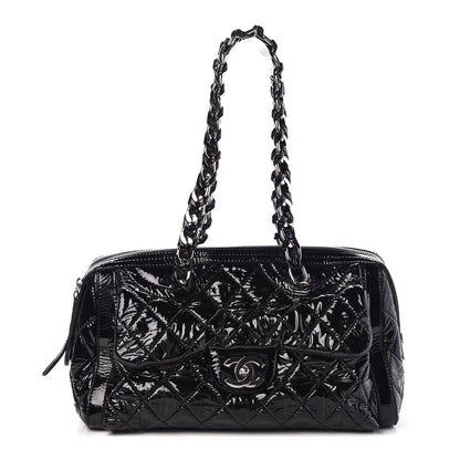 Chanel Patent Quilted Day Glo Flap Black 1 of 10