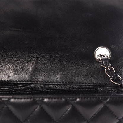 Chanel Lambskin Quilted East West Flap Black 9 of 12