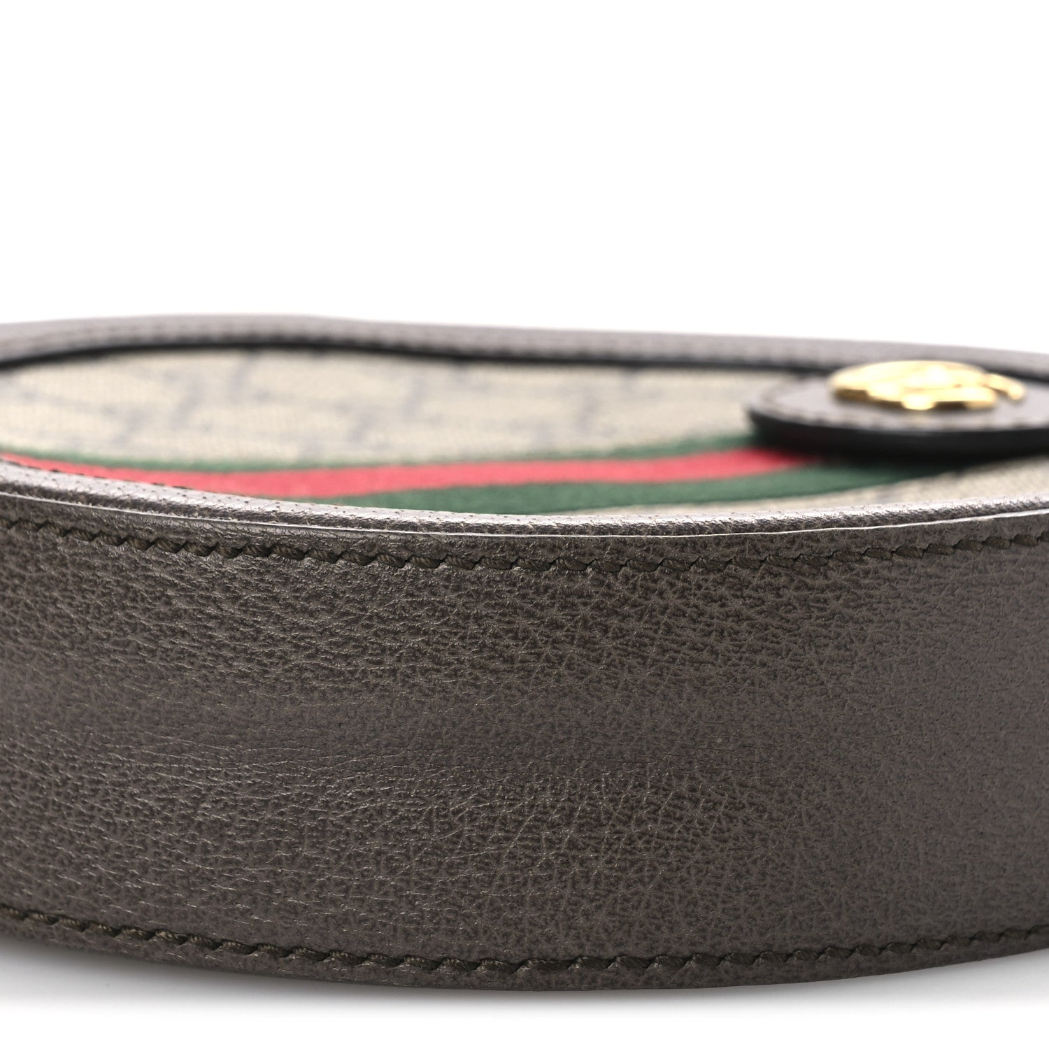 Gucci GG Supreme Monogram Web Mini Ophidia Round Shoulder Bag Brown 10 of 13