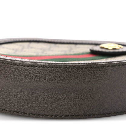 Gucci GG Supreme Monogram Web Mini Ophidia Round Shoulder Bag Brown 10 of 13