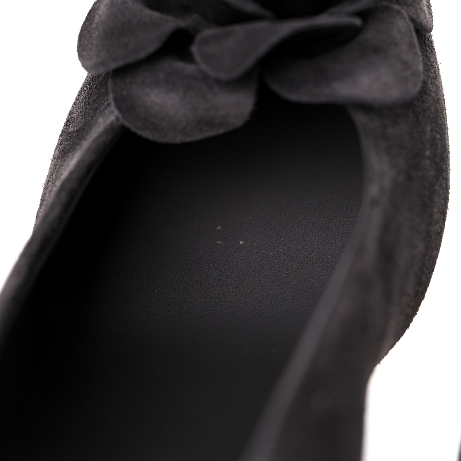 Chanel Suede Camellia Pumps 37.5 Grey 10 of 14