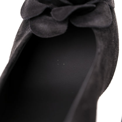 Chanel Suede Camellia Pumps 37.5 Grey 10 of 14