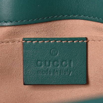 Gucci Calfskin Matelasse Mini GG Marmont Shoulder Bag Emerald Green 9 of 10